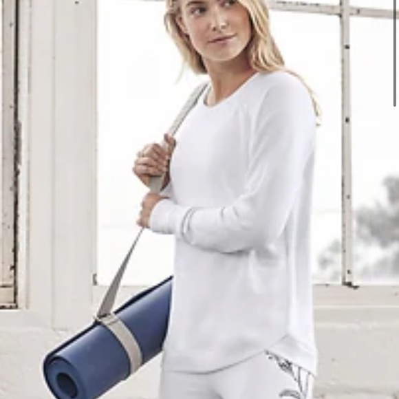 (NWT) ATHLETA Mindset Sweatshirt in Bright White, Small - Picture 7 of 12